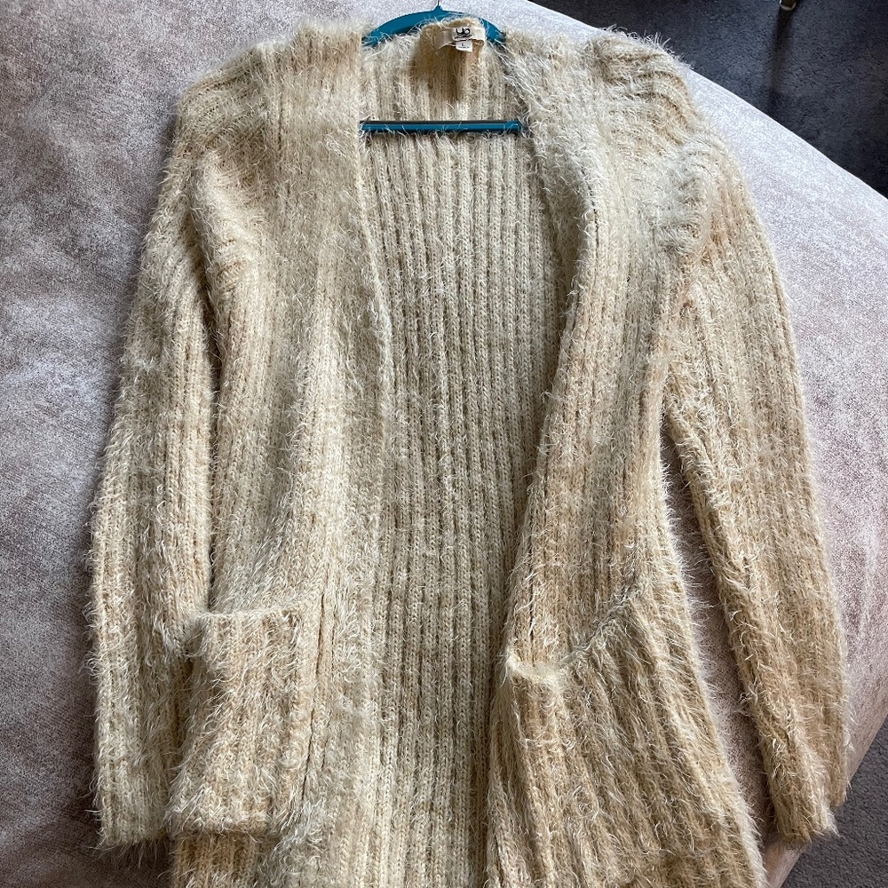 Ya Los Angeles Fuzzy Cream Sweater